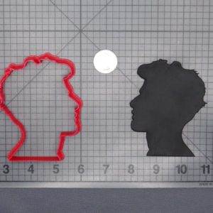 Man Head 266-E832 Cookie Cutter Silhouette