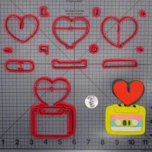 Cassette Tape Heart 266-F230 Cookie Cutter Set