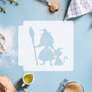 Halloween - Witch and Cat 783-D677 Stencil