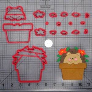 Hedgehog in Flowerpot 266-E821 Cookie Cutter Set