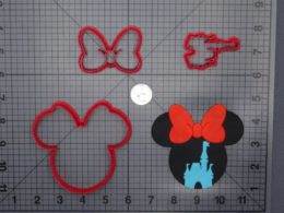 Minnie Mouse Disney Castle Cameo 266-F363 Cookie Cutter Set