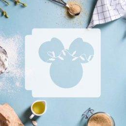 Minnie Mouse Head with Christmas Lights 783-D929 Stencil