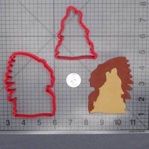 Native American and Wolf 266-E865 Cookie Cutter Set