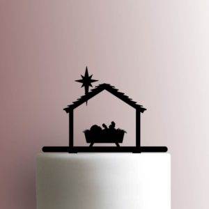 Baby Jesus in Manger 225-A476 Cake Topper