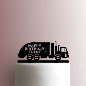 Garbage Truck Happy Birthday 225-A402 Custom Cake Topper