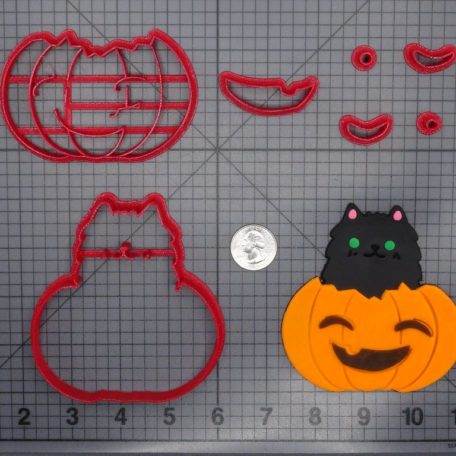 Halloween - Cat in Jack O Lantern 266-F583 Cookie Cutter Set