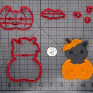 Halloween - Cat in Jack O Lantern 266-F619 Cookie Cutter Set