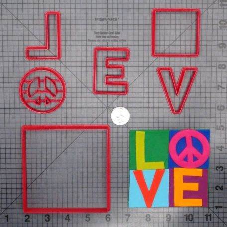 Love Peace 266-F023 Cookie Cutter Set