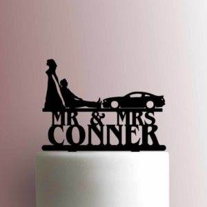 Mustang S197 Car Wedding Couple Name 225-A318 Custom Cake Topper