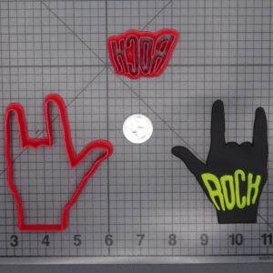 Rock and Roll Hand 266-F522 Cookie Cutter Set