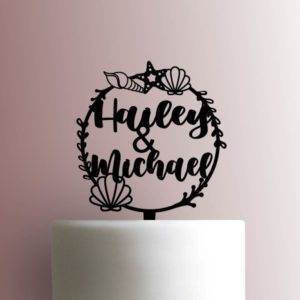 Sea Wedding Name 225-A376 Custom Cake Topper