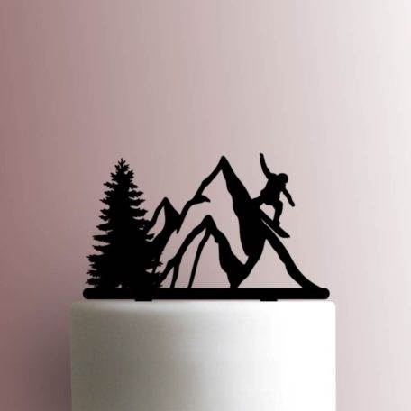 Snowboarding 225-A507 Cake Topper