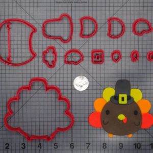 Thanksgiving - Turkey in Pilgrim Hat 266-F751 Cookie Cutter Set