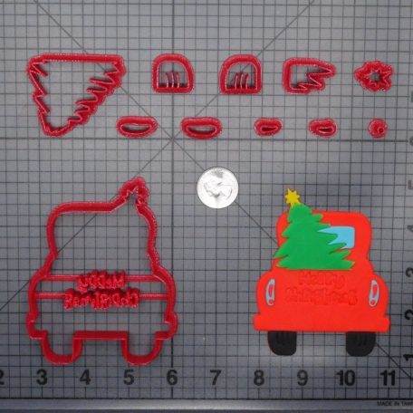 Tree in Truck Merry Christmas 266-F734 Cookie Cutter Set
