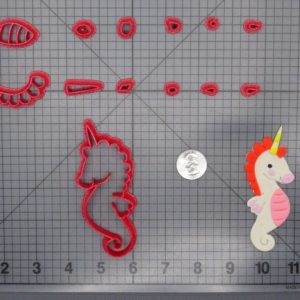 Unicorn Seahorse Body 266-F306 Cookie Cutter Set