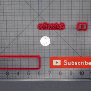 Youtube - Subscribe Button 266-F471 Cookie Cutter Set