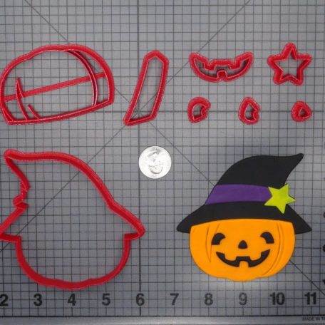 Halloween - Jack O Lantern with Witch Hat 266-F516 Cookie Cutter Set