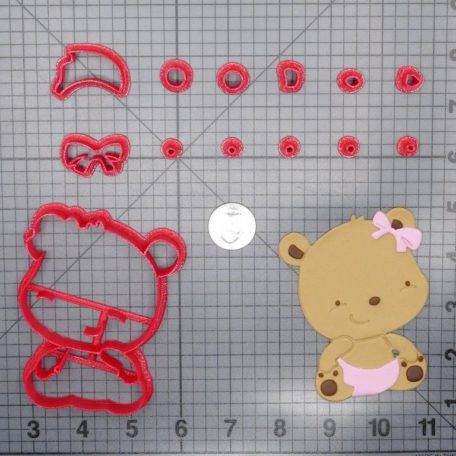 Bear Baby Girl 266-D511 Cookie Cutter Set