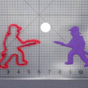 Firefighter with Water Hose 266-G150 Cookie Cutter Silhouette