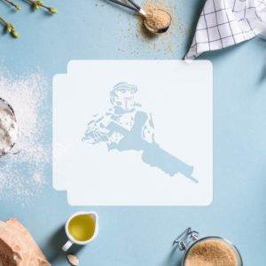 Halo - Master Chief with Shotgun 783-E773 Stencil