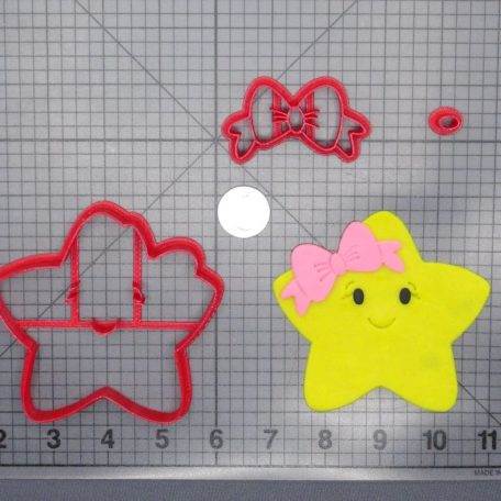 Star with Bow 266-E044 Cookie Cutter Set