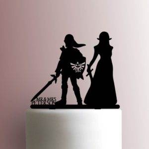 Custom Mr and Mrs Legend of Zelda Name 225-A699 Cake Topper