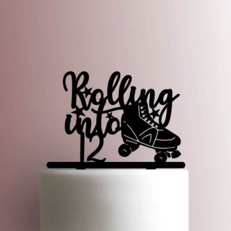 Custom Roller Skate Rolling Into Age 225-A736 Cake Topper