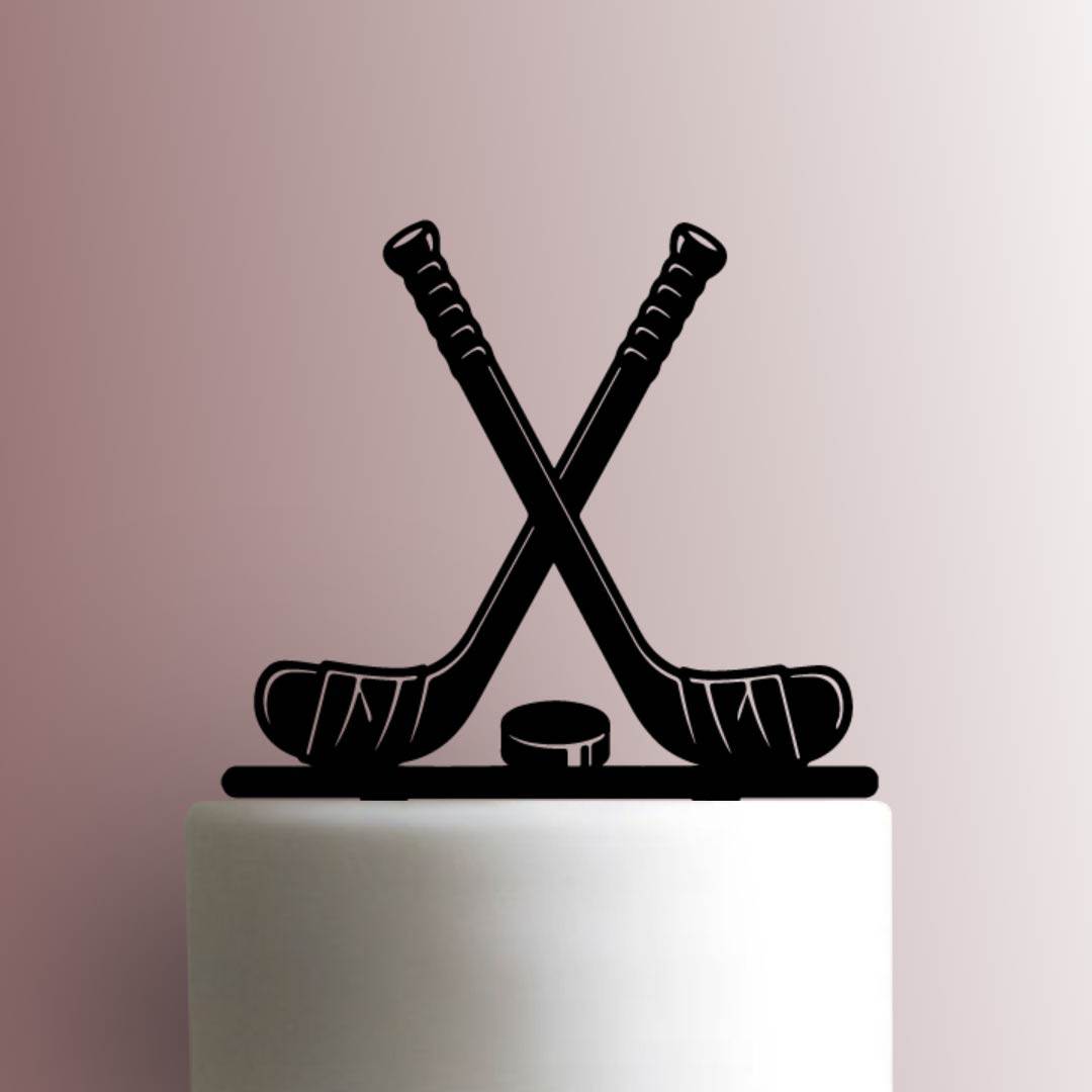 Hockey Sticks with Puck 225-A747 Cake Topper