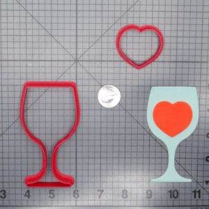 Wine Glass Heart 266-G450 Cookie Cutter Set