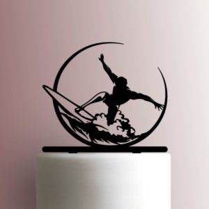 Surfer Riding Wave 225-A844 Cake Topper