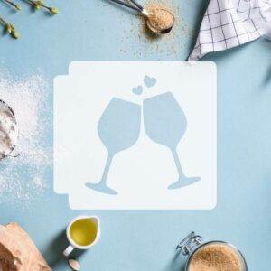 Cheers Wine Glasses 783-F982 Stencil