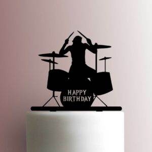 Drummer Happy Birthday 225-A887 Cake Topper