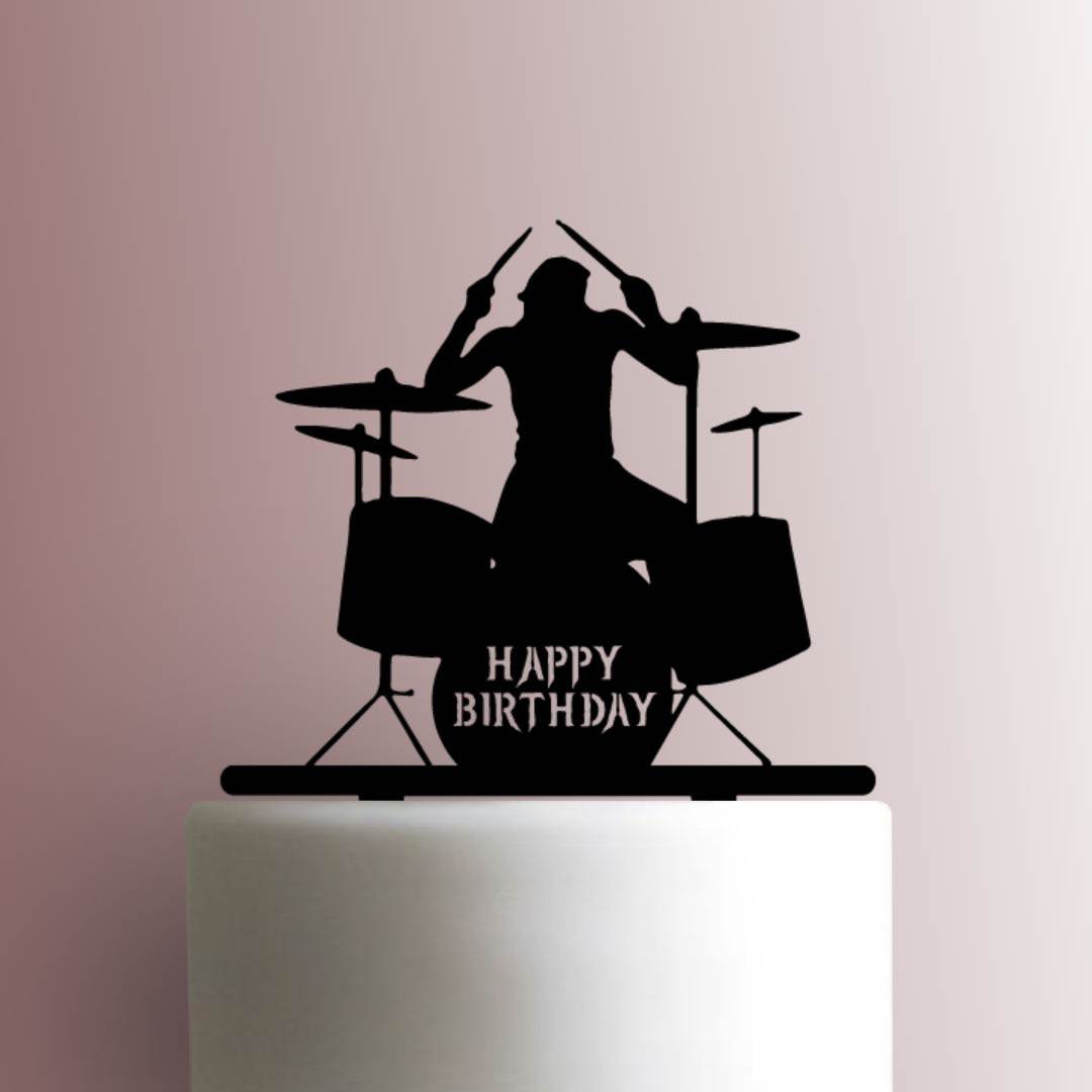 Drummer Happy Birthday 225 A887 Cake Topper