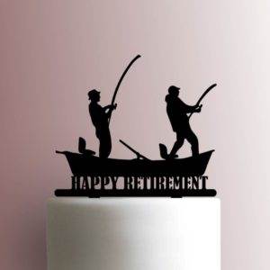 Fishing Happy Retirement 225-A889 Cake Topper