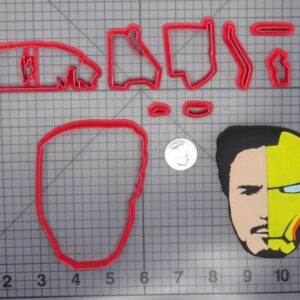 Iron Man Robert Downey Jr Head 266-G389 Cookie Cutter Set