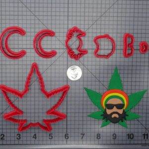 Rasta Man with Leaf 266-G494 Cookie Cutter Set