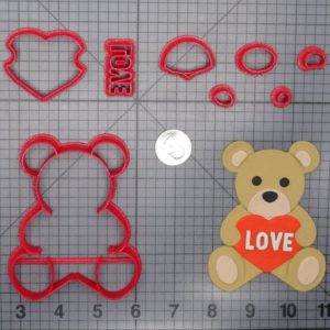 Valentines Day - Teddy Bear with Heart 266-G593 Cookie Cutter Set