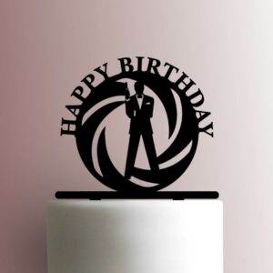 James Bond Happy Birthday 225-A968 Cake Topper