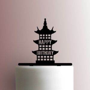 Japanese Castle Happy Birthday 225-A950 Cake Topper