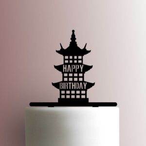 Japanese Castle Happy Birthday 225-A950 Cake Topper