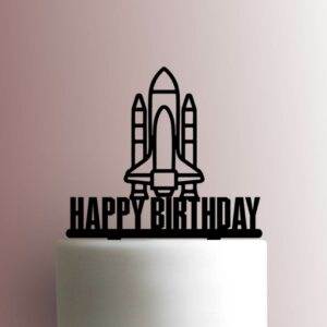 Space Shuttle Happy Birthday 225-A976 Cake Topper