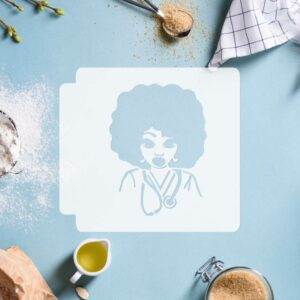 Afro Woman Nurse 783-G356 Stencil