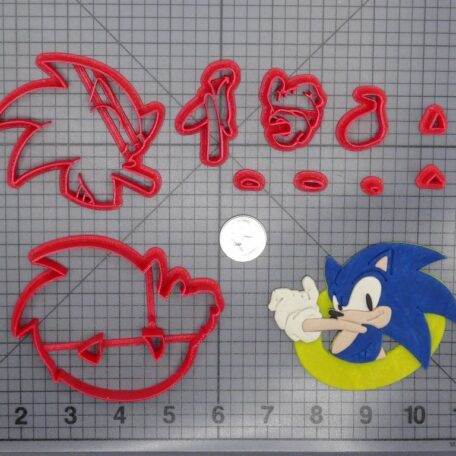 Sonic the Hedgehog with Ring 266-E645 Cookie Cutter Set