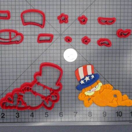 4th of July - Garfield with Hat 266-H050 Cookie Cutter Set