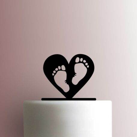 Baby Feet Heart 225-B055 Cake Topper
