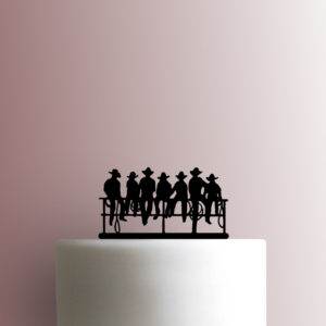 Cowboys on Fence 225-B072 Cake Topper