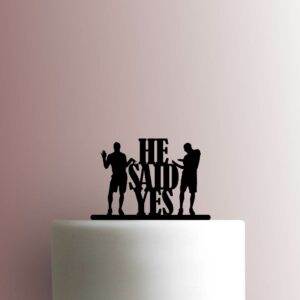 He Said Yes 225-B142 Cake Topper