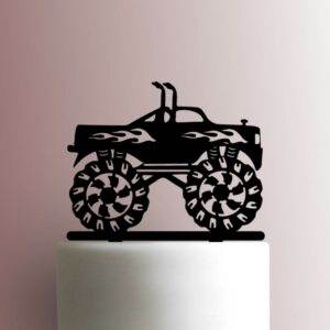 Monster Truck with Flames 225-B083 Cake Topper