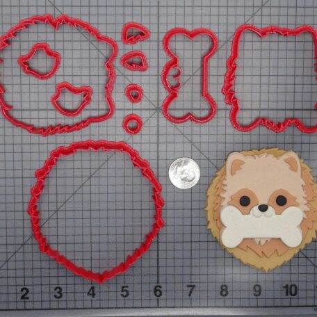Pomeranian Dog with Bone 266-G948 Cookie Cutter Set
