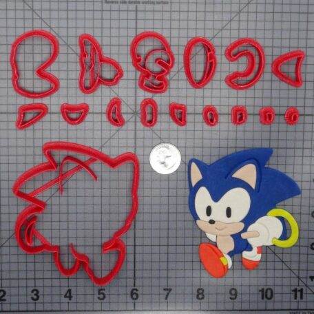 Sonic the Hedgehog with Ring 266-H221 Cookie Cutter Set